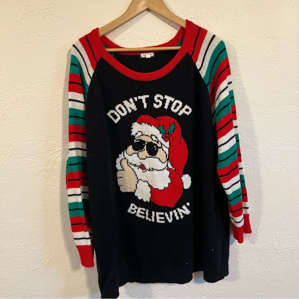 Ugly Christmas Sweater Santa Graphic